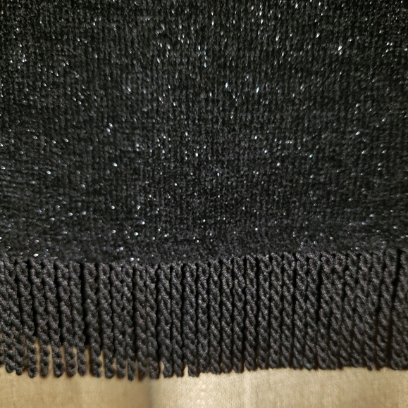 Indigo Moon Black sparkle & fringe skirt - Picture 2 of 6